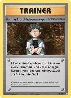Pokémon-Karte Rockos Durchhaltevermögen 074/108
