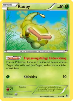 Pokémon-Karte Raupy 001/106