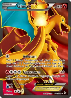Pokémon-Karte Glurak EX 100/106