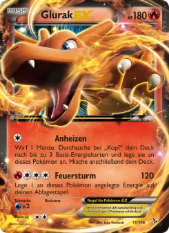 Pokémon-Karte Glurak EX 011/106
