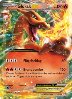 Pokémon-Karte Glurak EX 012/106