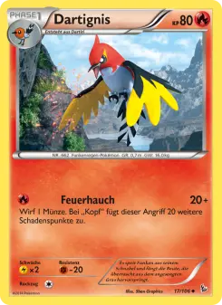 Pokémon-Karte Dartignis 017/106