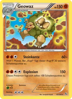 Pokémon-Karte Geowaz 047/106