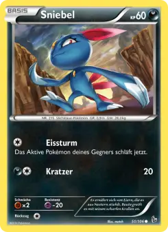 Pokémon-Karte Sniebel 051/106