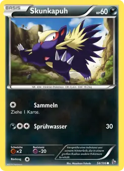 Pokémon-Karte Skunkapuh 054/106