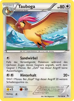 Pokémon-Karte Tauboga 076/106