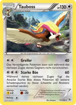 Pokémon-Karte Tauboss 077/106