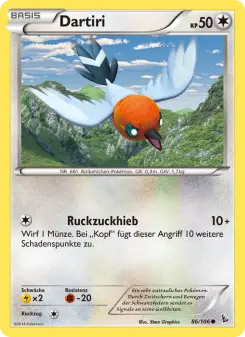 Pokémon-Karte Dartiri 086/106