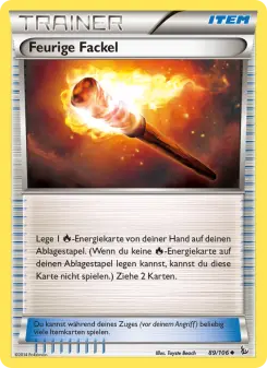 Pokémon-Karte Feurige Fackel 089/106
