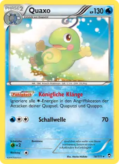 Pokémon-Karte Quaxo 018/111