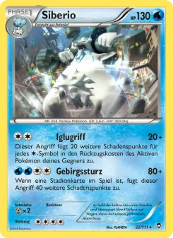 Pokémon-Karte Siberio 022/111