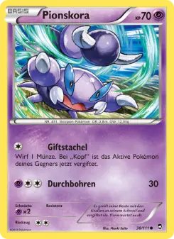 Pokémon-Karte Pionskora 038/111