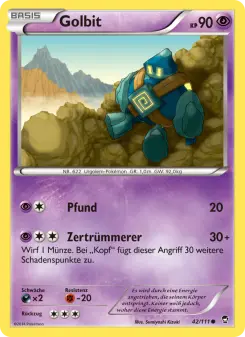 Pokémon-Karte Golbit 042/111