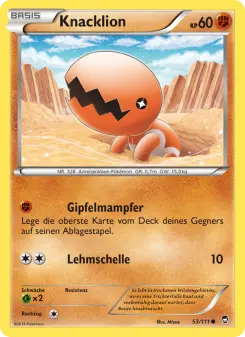 Pokémon-Karte Knacklion 053/111