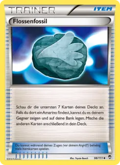 Pokémon-Karte Flossenfossil 098/111