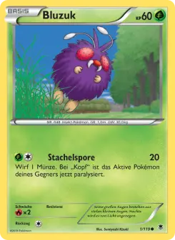 Pokémon-Karte Bluzuk 001/119