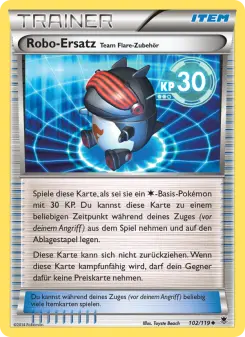 Pokémon-Karte Robo-Ersatz Team Flare-Zubehör 102/119