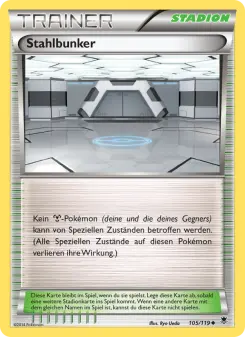 Pokémon-Karte Stahlbunker 105/119