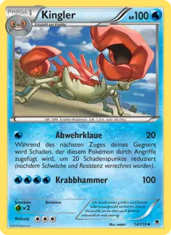 Pokémon-Karte Kingler 014/119