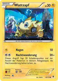 Pokémon-Karte Wattzapf 026/119