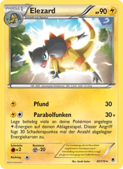 Pokémon-Karte Elezard 030/119