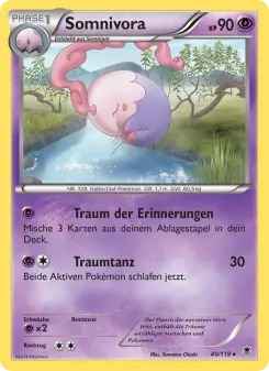 Pokémon-Karte Somnivora 040/119