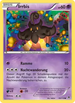 Pokémon-Karte Irrbis 044/119