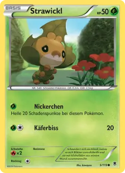 Pokémon-Karte Strawickl 005/119