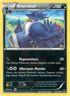 Pokémon-Karte Kramshef 052/119