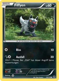 Pokémon-Karte Fiffyen 053/119
