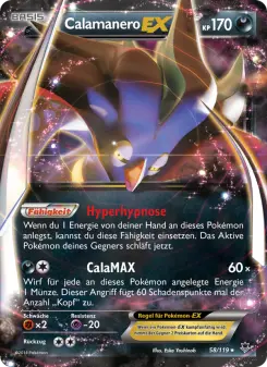 Pokémon-Karte Calamanero EX 058/119