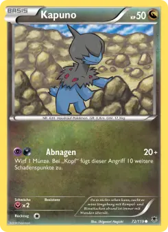 Pokémon-Karte Kapuno 072/119