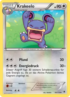 Pokémon-Karte Krakeelo 084/119