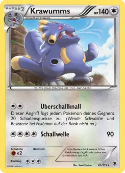 Pokémon-Karte Krawumms 085/119