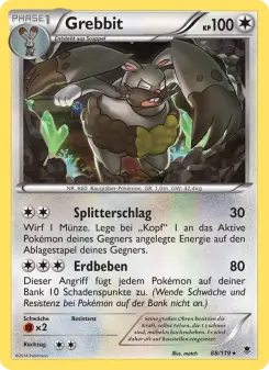 Pokémon-Karte Grebbit 088/119
