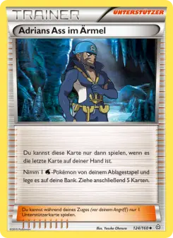 Pokémon-Karte Adrians Ass im Ärmel 124/160