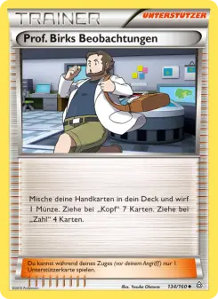 Pokémon-Karte Prof. Birks Beobachtungen 134/160