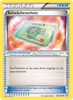 Pokémon-Karte Schwächenschutz 142/160