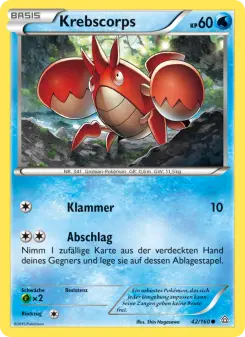 Pokémon-Karte Krebscorps 042/160