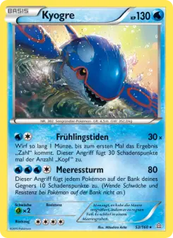 Pokémon-Karte Kyogre 053/160
