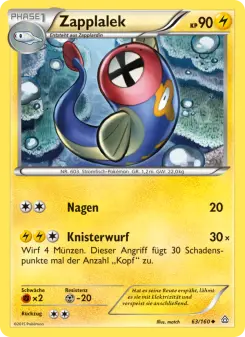 Pokémon-Karte Zapplalek 063/160