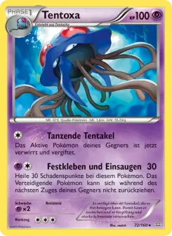 Pokémon-Karte Tentoxa 072/160