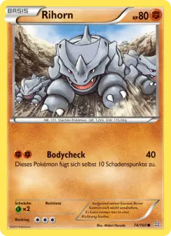 Pokémon-Karte Rihorn 074/160