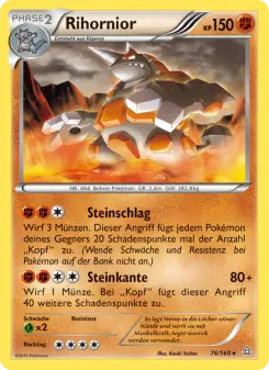 Pokémon-Karte Rihornior 076/160