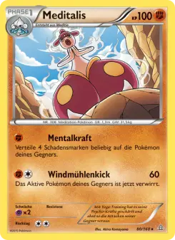 Pokémon-Karte Meditalis 080/160