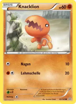Pokémon-Karte Knacklion 082/160