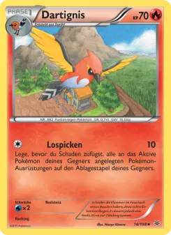 Pokémon-Karte Dartignis 014/108