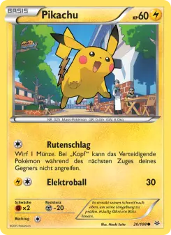Pokémon-Karte Pikachu 020/108