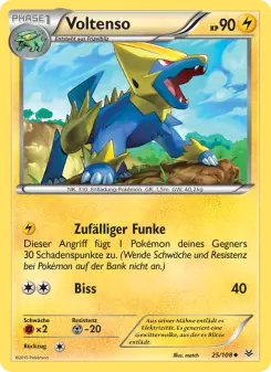 Pokémon-Karte Voltenso 025/108