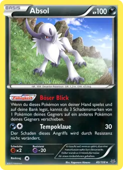 Pokémon-Karte Absol 040/108